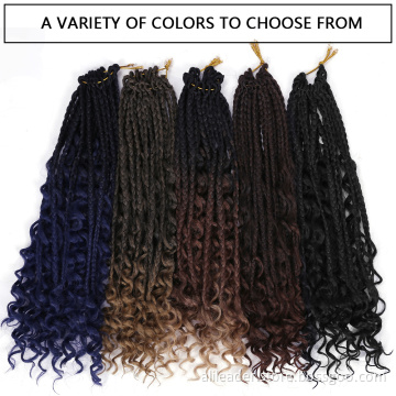 Bohemia Box Braid 14 Cal Hippie Locs Szydełkowe Włosy